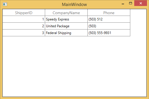 Show the output image of LINQ to SQL project
