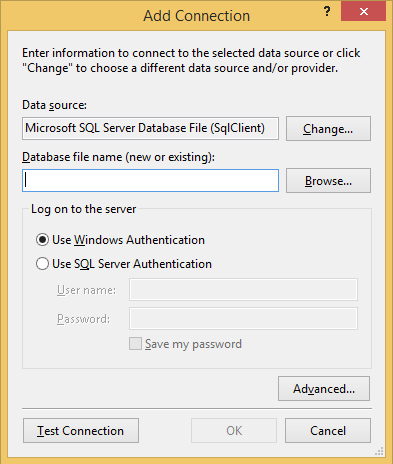 Adding the SQL client to the prjoect