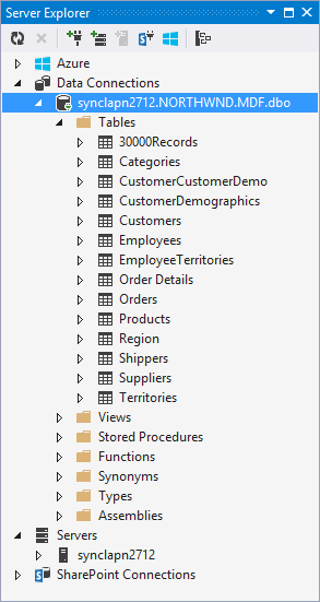 Datbases are connected to the datagrid