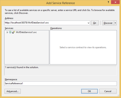 Create WCF client application