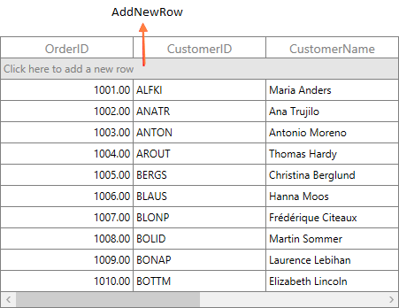 WPF DataGrid with Add New Row