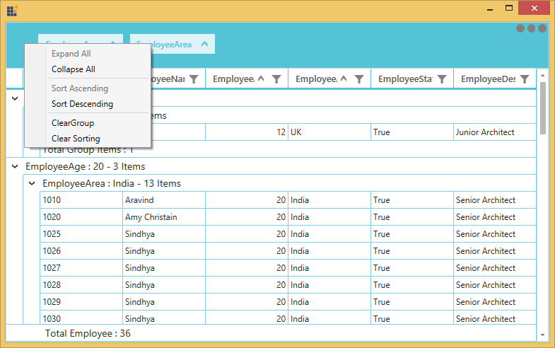 Context Menu for GroupCaptionRows in WPF DataGrid