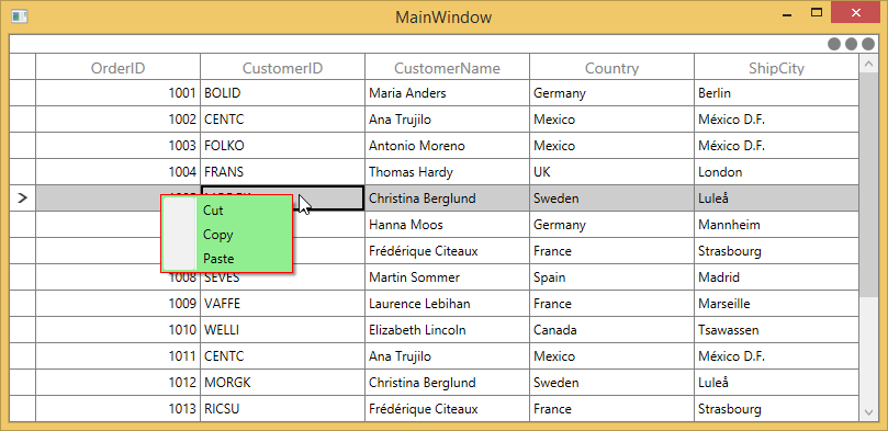 Changing Context Menu Background in WPF DataGrid