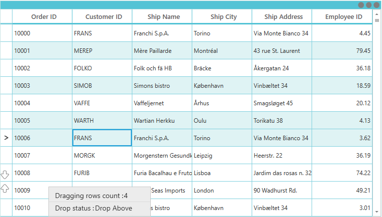 Dragging Multiple Rows in WPF DataGrid