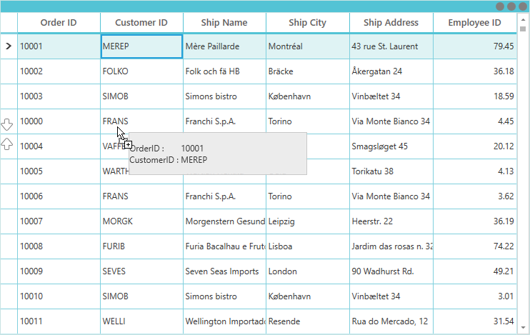 Customizing Draggable Popup for Corresponding Dragging Row in WPF DataGrid