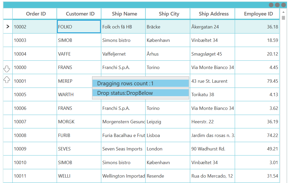 Customizing Draggable Popup in WPF DataGrid