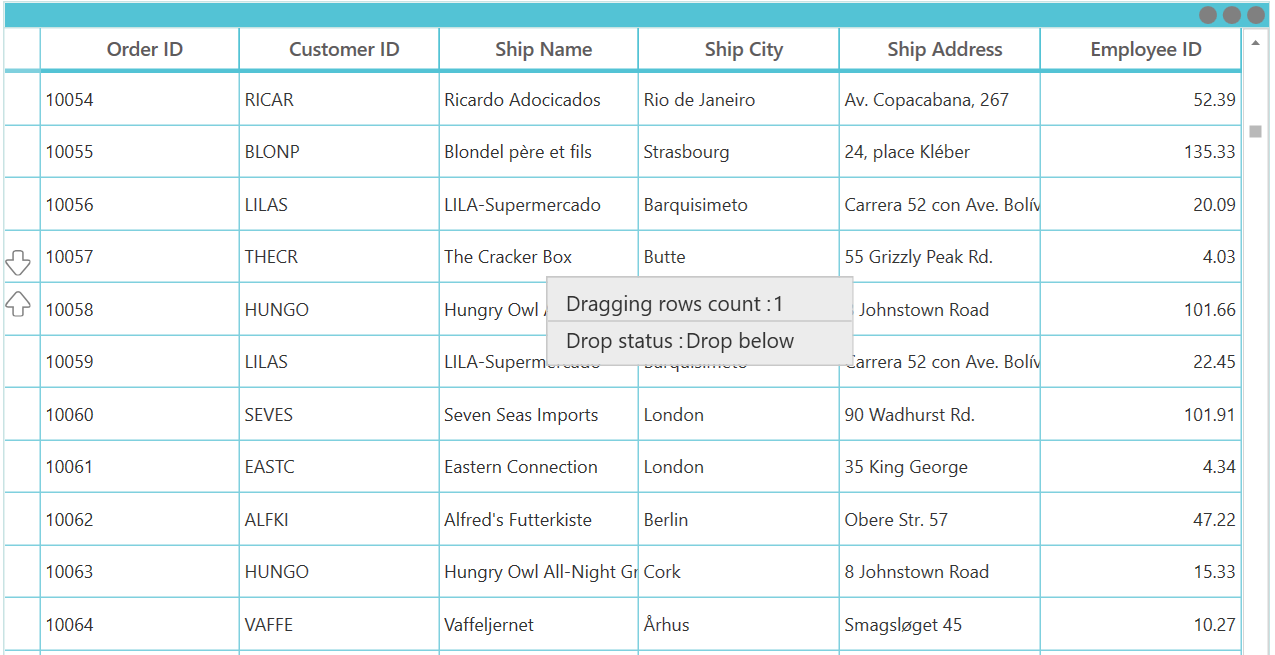 Drag and Drop Rows in WPF DataGrid