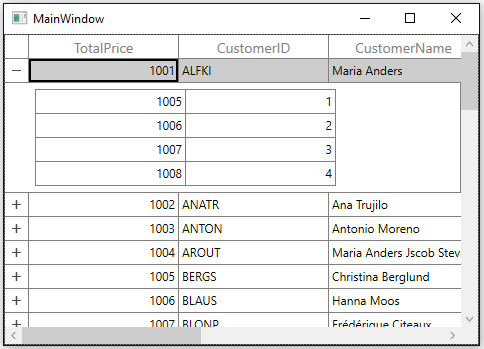 Hide Header Row in WPF Details View Datagrid