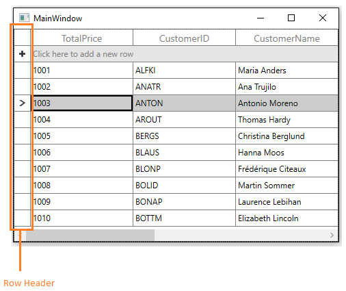 WPF DataGrid with RowHeader