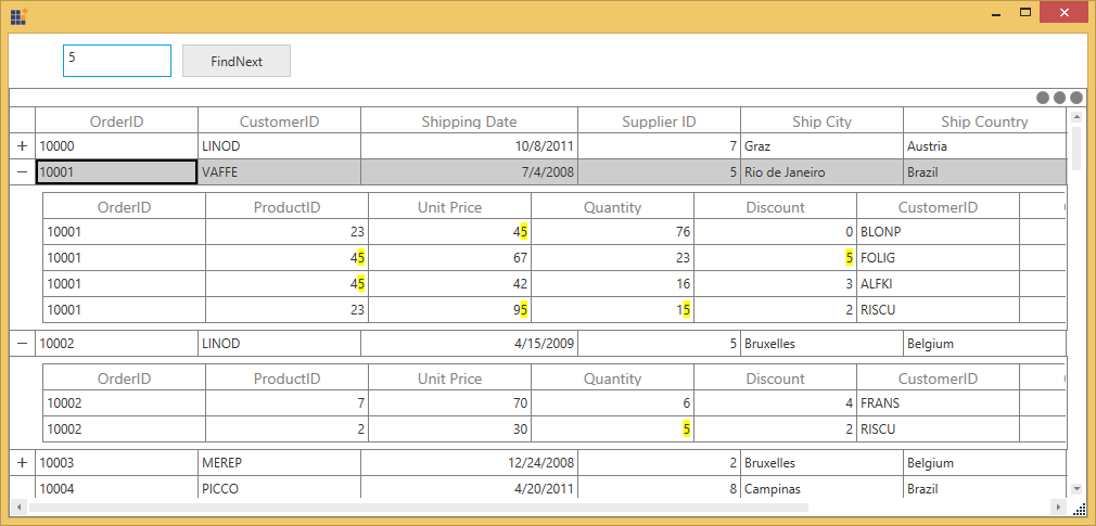 WPF DataGrid displays Searched Data