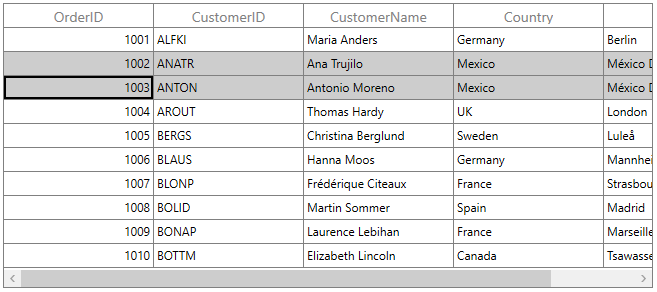 Displaying Programmatic Records Selection in WPF DataGrid