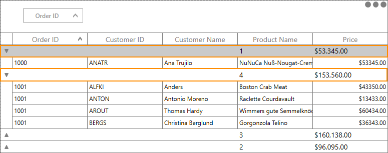 WPF DataGrid displays Caption Summary on Column Basics