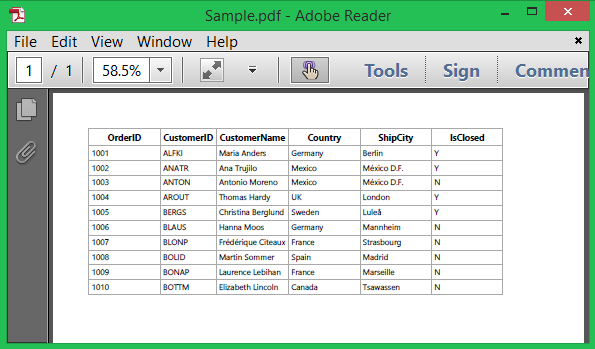 Customizing Cell Values while Exporting PDF File in WPF DataGrid