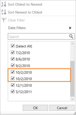 Filtering WPF DataGrid based on Formatted String