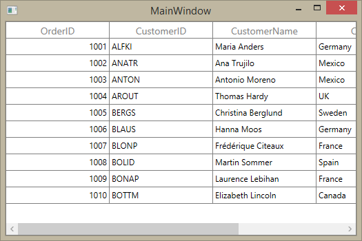 WPF DataGrid