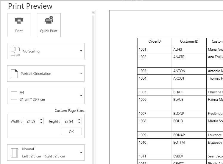 Customizing Row Height while Printing in WPF DataGrid