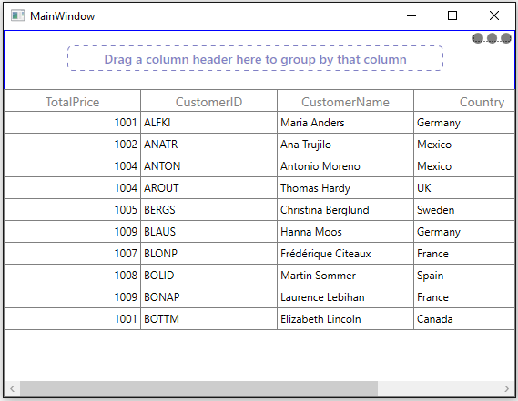 Customizing GroupDropArea Style in WPF DataGrid