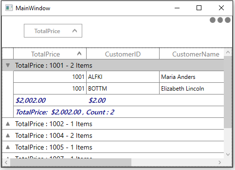 Customizing GroupSummary Cell Style in WPF DataGrid