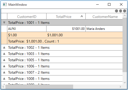 Customizing GroupSummary Row Style in WPF DataGrid