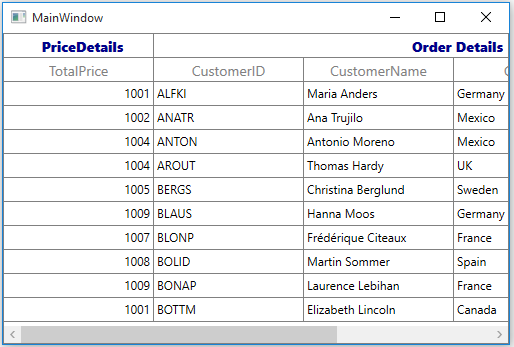 Customizing StackedHeader Style in WPF DataGrid