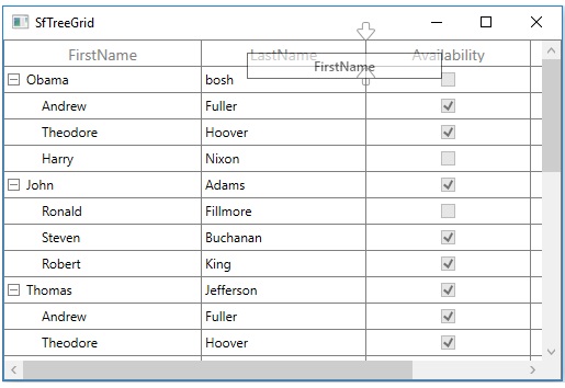 Drag and Drop Column in WPF TreeGrid