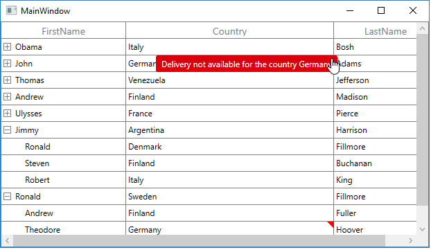 Changing Cursor on Error Icon of WPF TreeGrid
