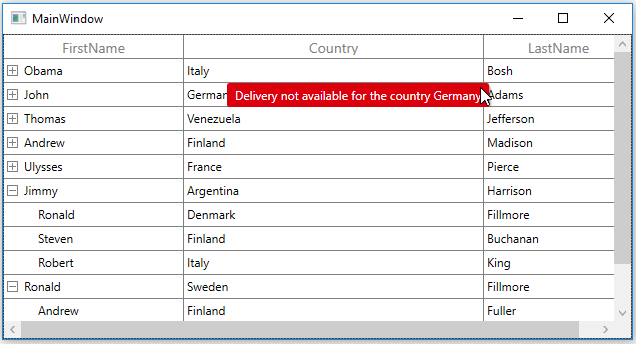 Data Validation in WPF TreeGrid using IDataErrorInfo