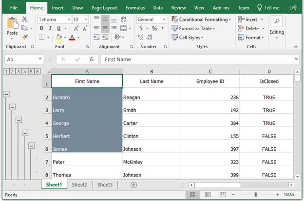 Customizing Range of Cells in Exported WPF TreeGrid Data