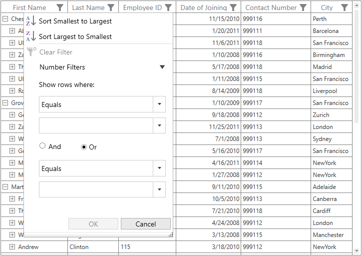 Advanced Filter in WPF TreeGrid
