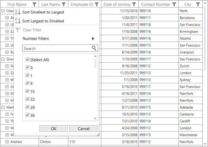 Checkbox Filter in WPF TreeGrid