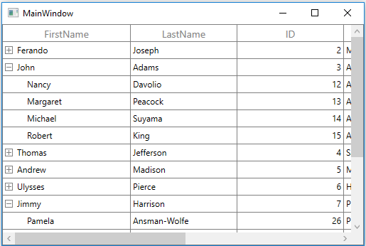 WPF TreeGrid with Binding Data