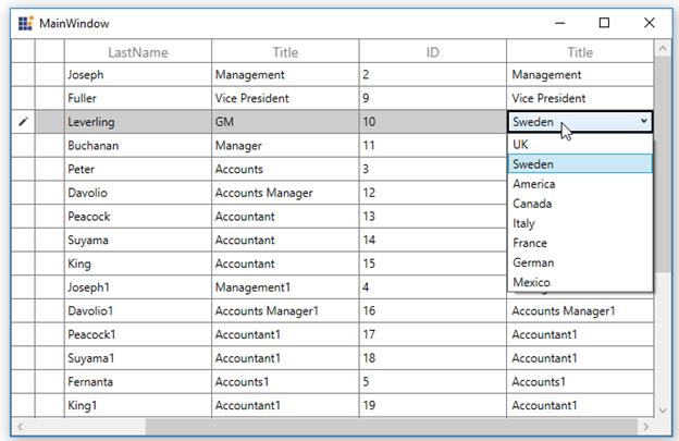 Binding ComboBox Column in WPF TreeGrid