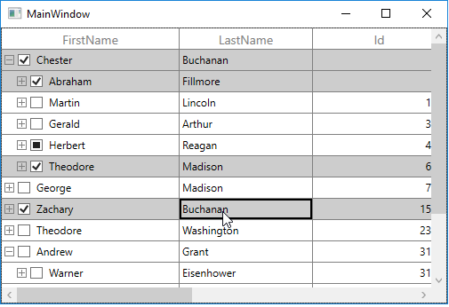 WPF TreeGrid Synchronize Row Selection with CheckBox