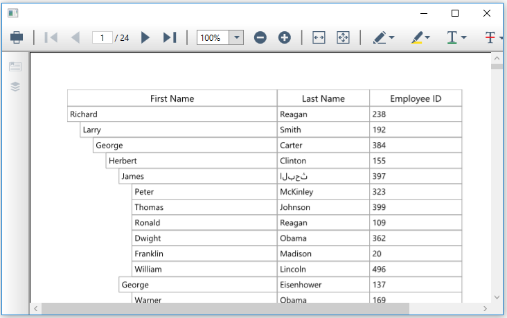 Printing in WPF TreeGrid