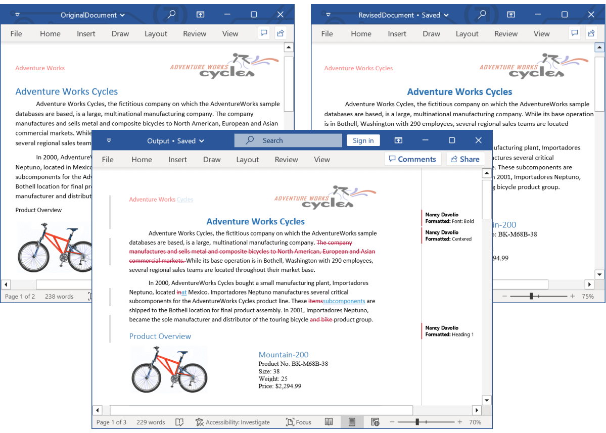 Compare Word documents in Java