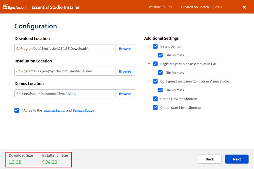 Install and samples location install/uninstall