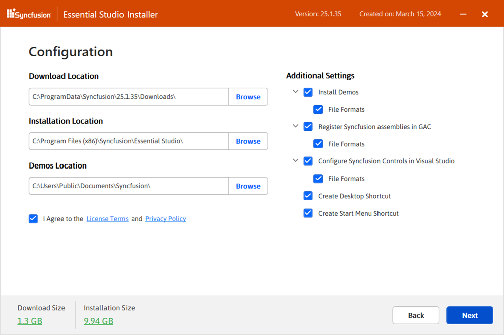 Install and samples location for install