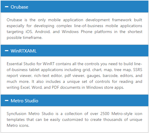 JavaScript Accordion View multiple contents