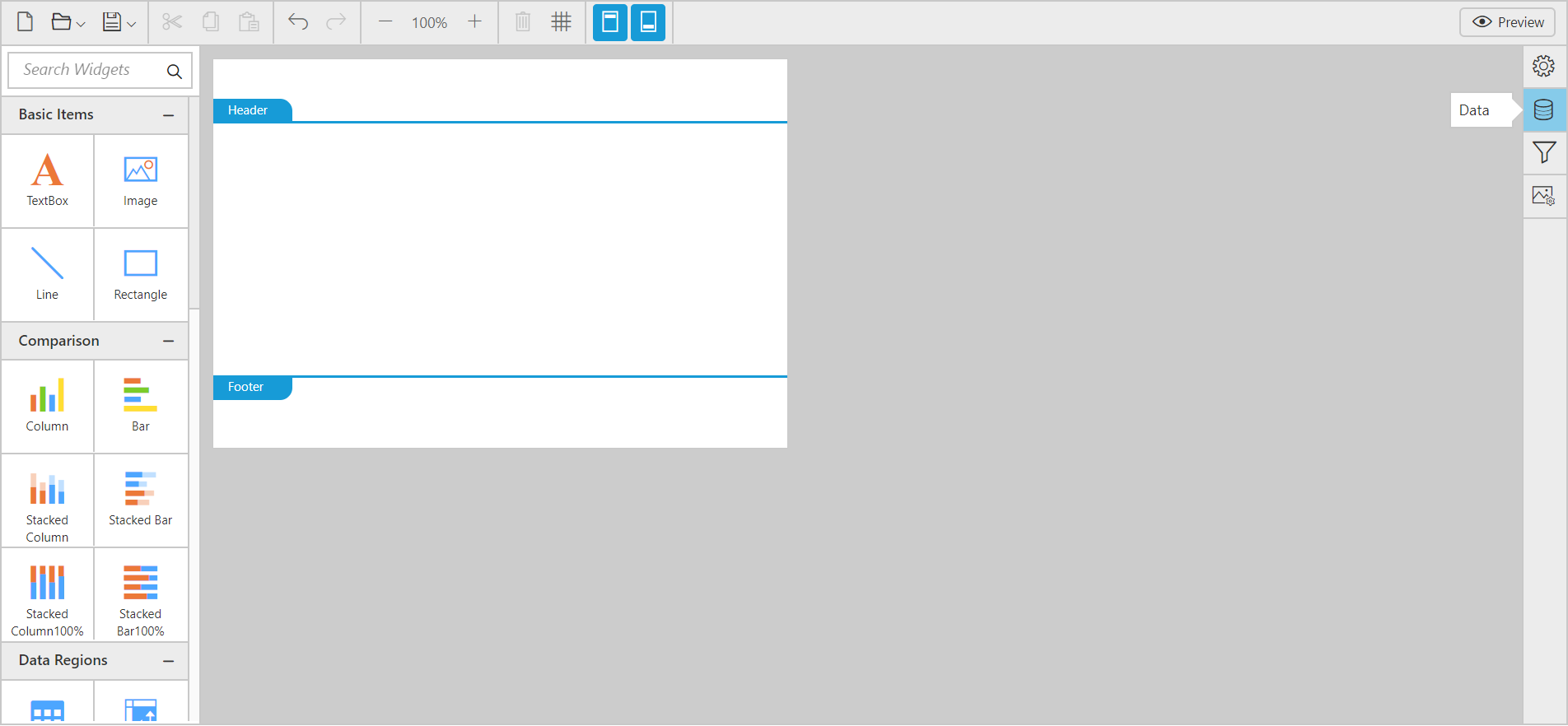 Import Shared Datasets With Syncfusion Web Report Designer