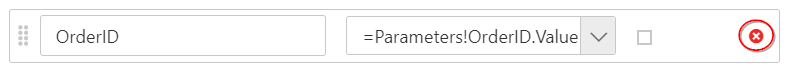 JavaScript ReportDesigner delete parameter