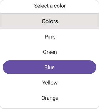 Column header background color in .NET MAUI Picker.
