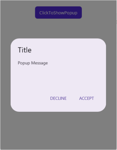 Popup with Appearance Mode