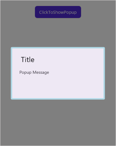 Displaying a .NET MAUI Popup with stroke customization