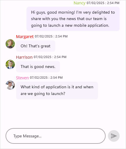 Unique color to each user in .NET MAUI Chat