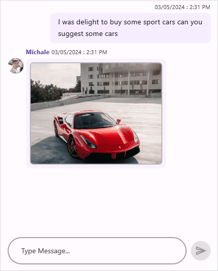Image message type in .NET MAUI Chat
