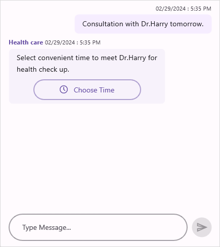 Time picker message type in .NET MAUI Chat