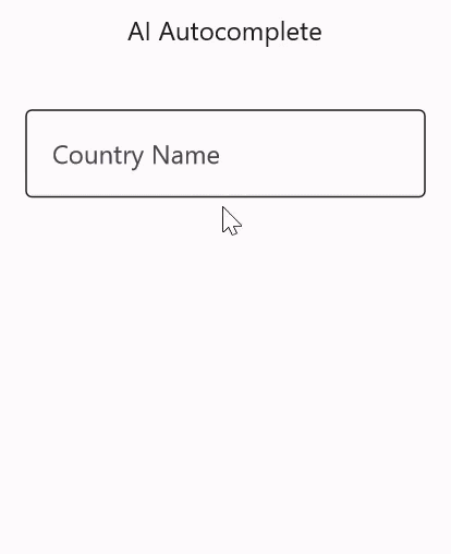 .NET MAUI AutoComplete With AI Smart Search.