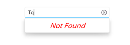 Customized no-results-found template in the SfAutocomplete drop-down