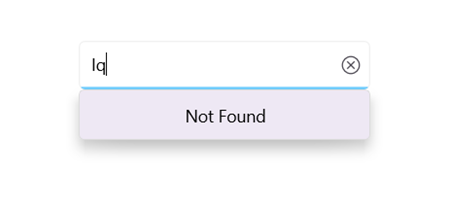 Customized no-results-found message in the SfAutocomplete drop-down