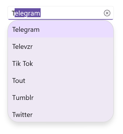 .NET MAUI Autocomplete with Dropdown corner radius
